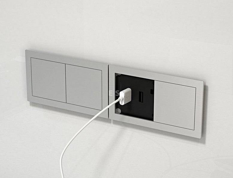 ASA 06025E00015 Vestavná zásuvková jednotka VERSAHIT MONO COMBI 1x230V, 1x USB 5V (A+A), kartáčovaná nerez ASA 06025E00015 Vestavná zásuvková jednotka VERSAHIT MONO COMBI 1x230V, 1x USB 5V (A+A), kartáčovaná nerez